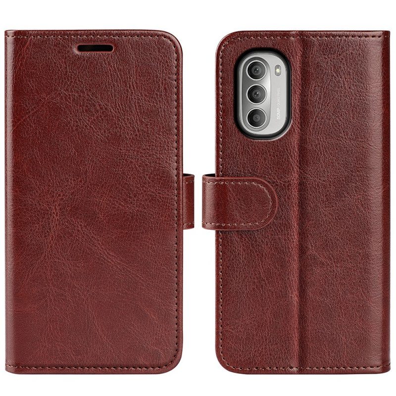 Flip Case Für Moto G51 5G Designer-ledereffekt