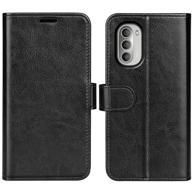 Flip Case Für Moto G51 5G Designer-ledereffekt