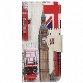 Flip Case Für Moto G51 5G Londoner Leben