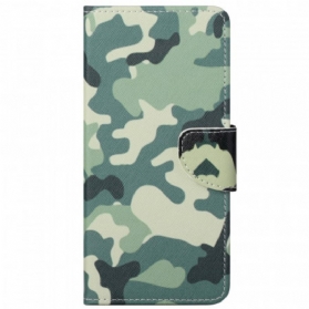 Flip Case Für Moto G51 5G Militärische Tarnung