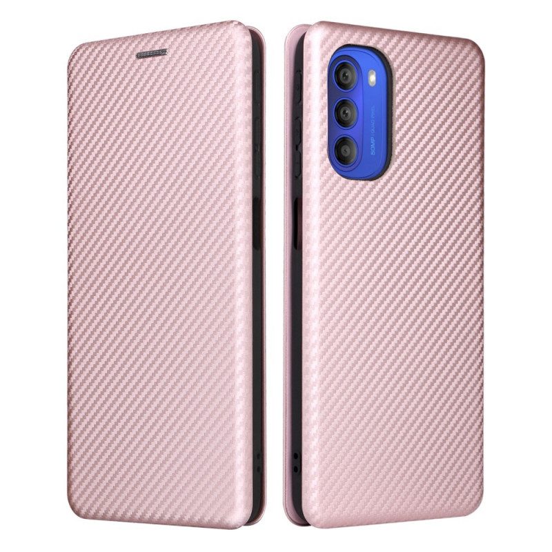 Schutzhülle Für Moto G51 5G Flip Case Farbiges Carbon-silikon