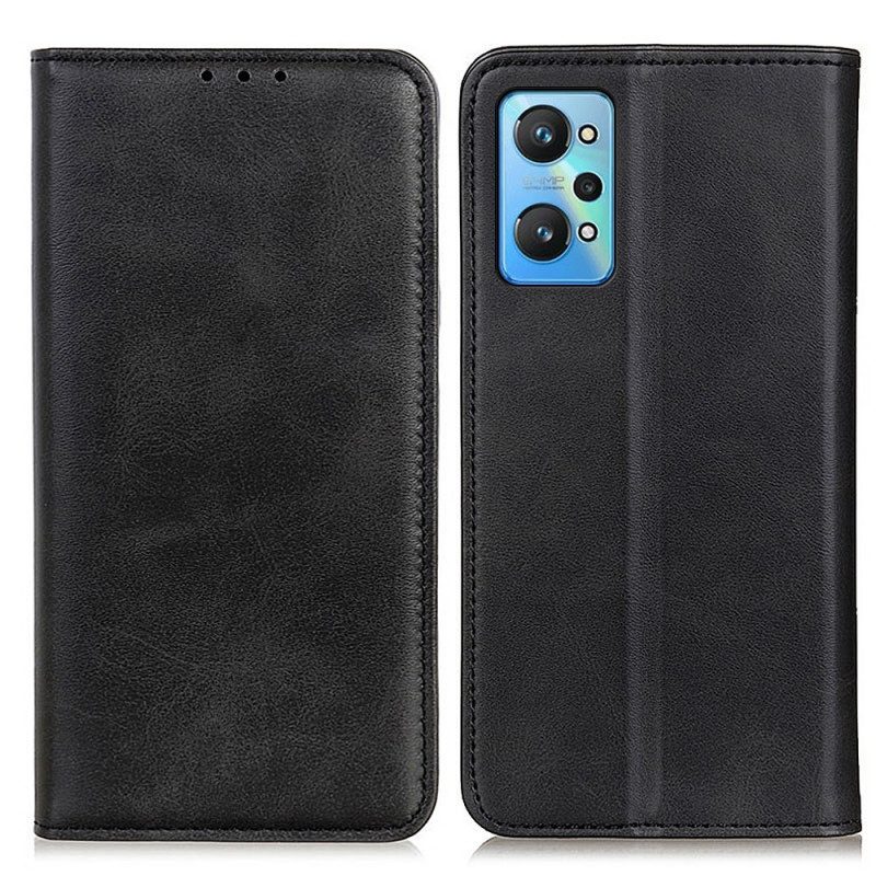 Schutzhülle Für Realme GT Neo 3T / Neo 2 Flip Case Elegantes Spaltleder