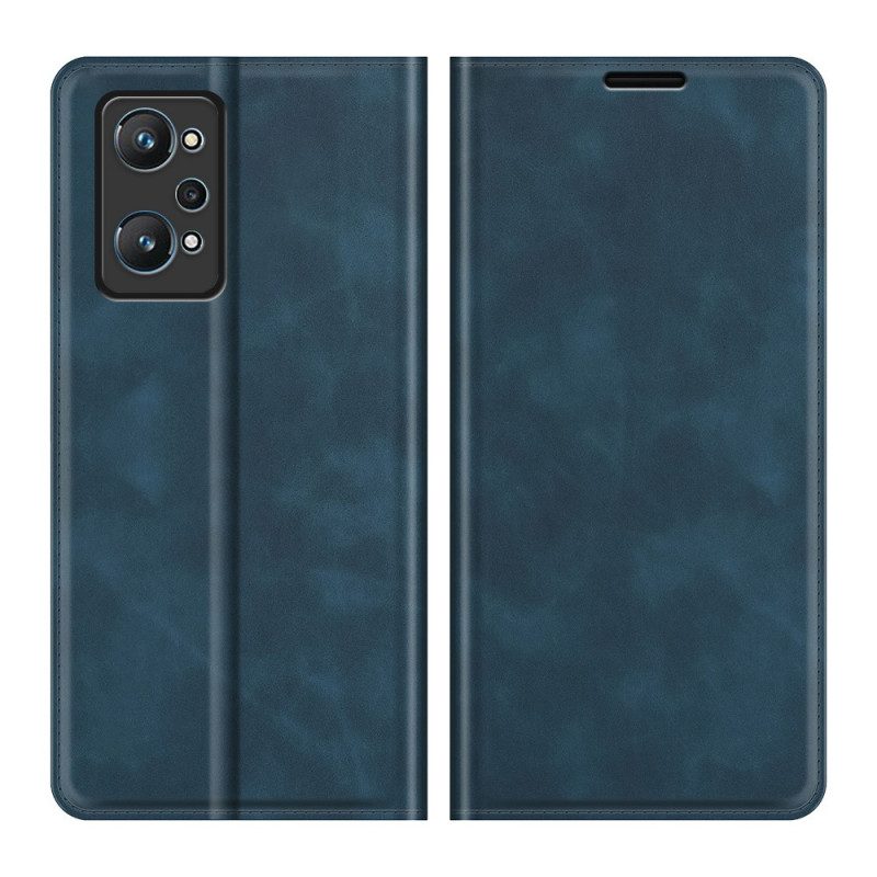 Schutzhülle Für Realme GT Neo 3T / Neo 2 Flip Case Seidenweicher Ledereffekt