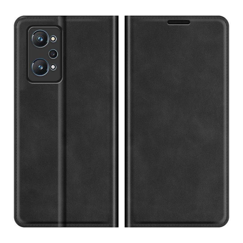 Schutzhülle Für Realme GT Neo 3T / Neo 2 Flip Case Seidenweicher Ledereffekt