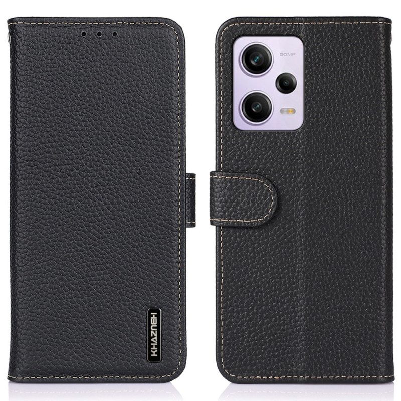 Flip Case Für Xiaomi Redmi Note 12 Pro Khazneh Litschi-leder