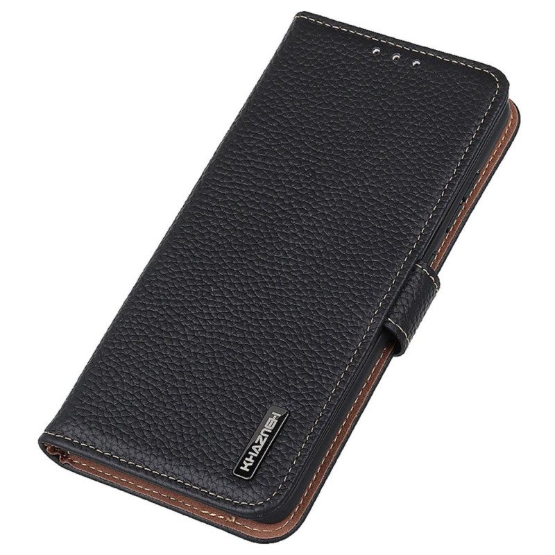 Flip Case Für Xiaomi Redmi Note 12 Pro Khazneh Litschi-leder