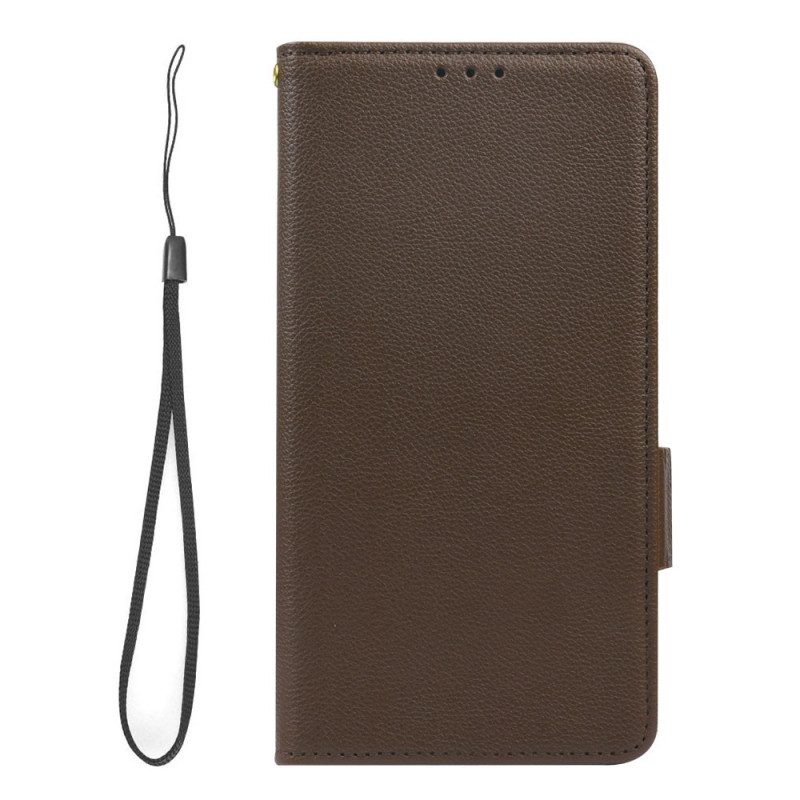 Flip Case Für Xiaomi Redmi Note 12 Pro Mit Kordel Dünner Riemchen