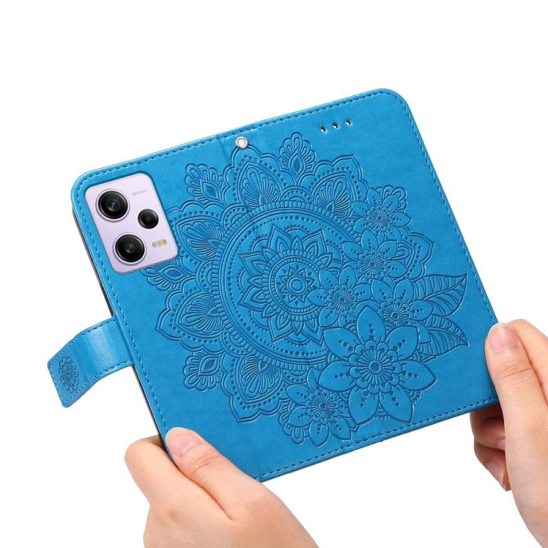 Lederhüllen Für Xiaomi Redmi Note 12 Pro Mit Kordel Riemen-blumen-mandala