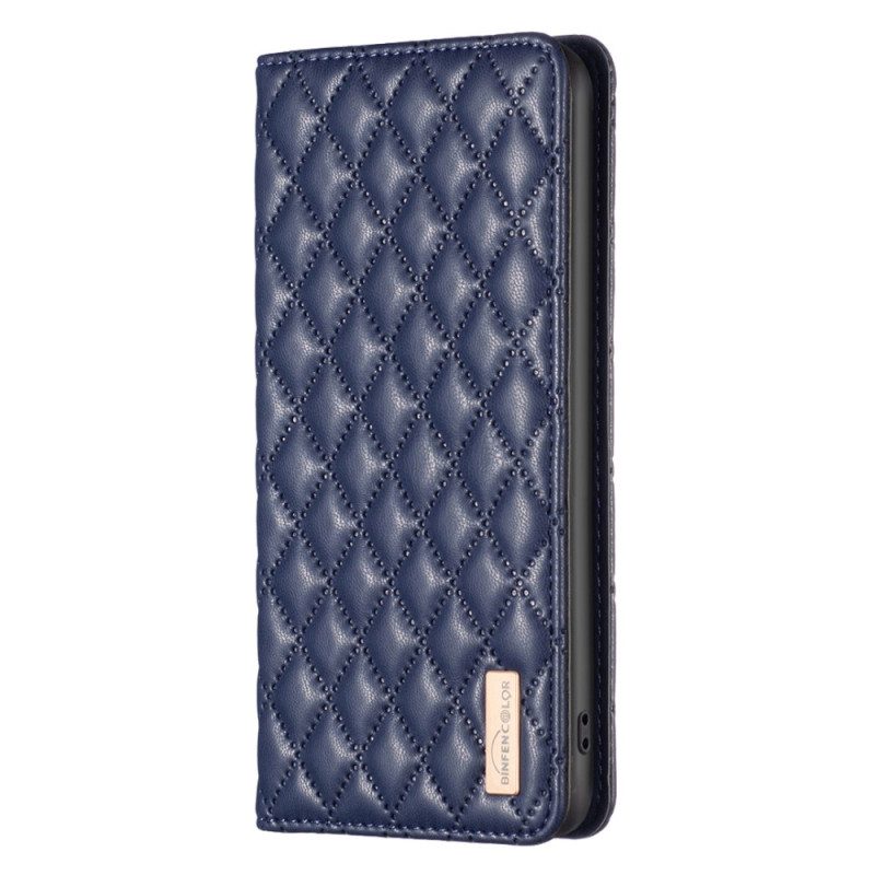 Schutzhülle Für Xiaomi Redmi Note 12 Pro Flip Case Gesteppte Binfen-farbe