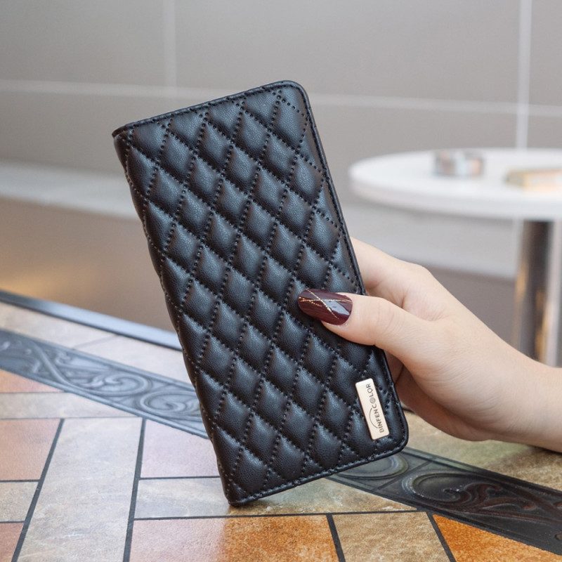 Schutzhülle Für Xiaomi Redmi Note 12 Pro Flip Case Gesteppte Binfen-farbe