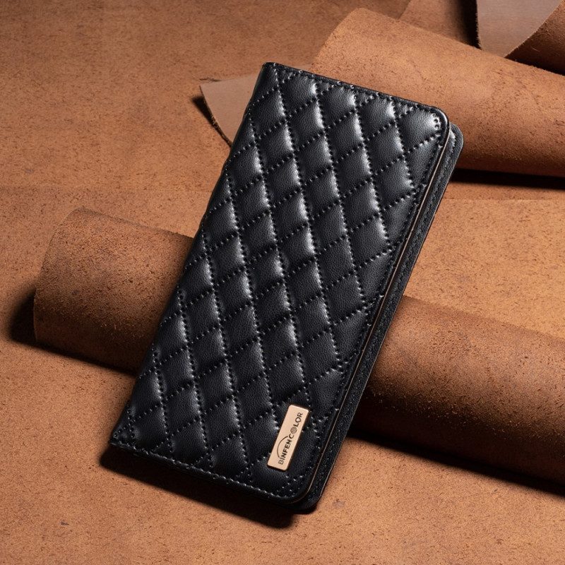 Schutzhülle Für Xiaomi Redmi Note 12 Pro Flip Case Gesteppte Binfen-farbe