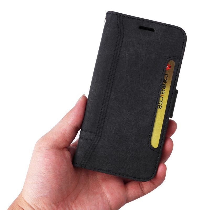 Flip Case Für Samsung Galaxy S23 5G Betopnice Kartenhalter Vorne