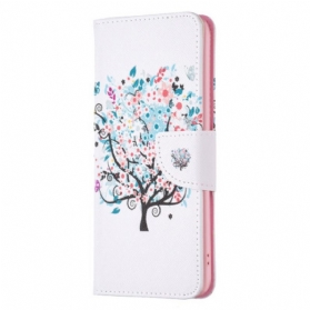 Flip Case Für Samsung Galaxy S23 5G Geblümter Baum