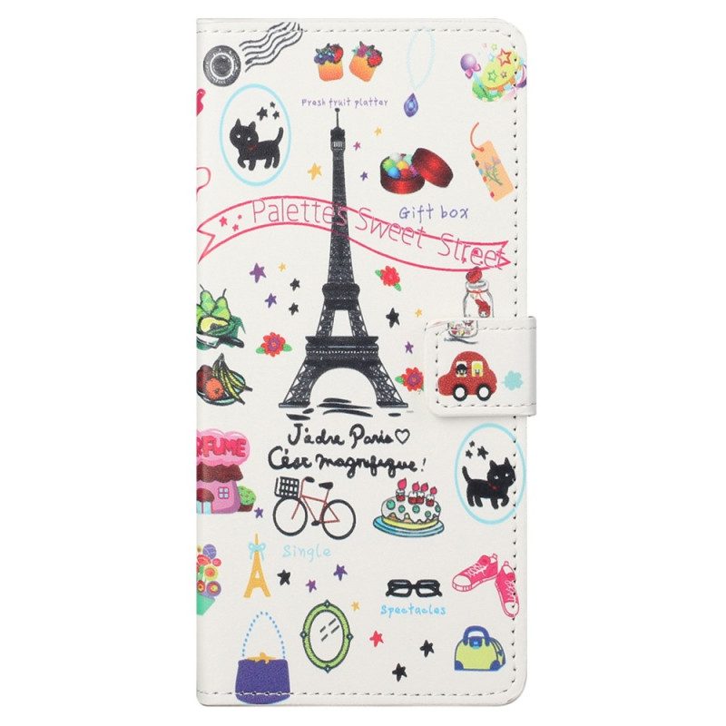 Flip Case Für Samsung Galaxy S23 5G Ich Liebe Paris