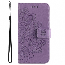 Flip Case Für Samsung Galaxy S23 5G Mit Kordel Riemchen-mandala