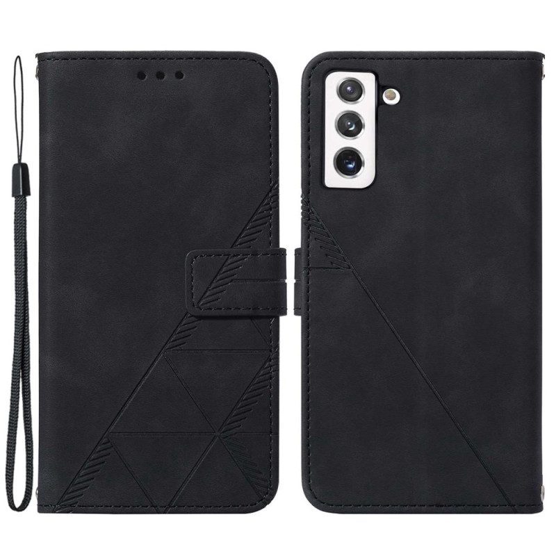 Flip Case Für Samsung Galaxy S23 5G Mit Kordel Riemendreiecke