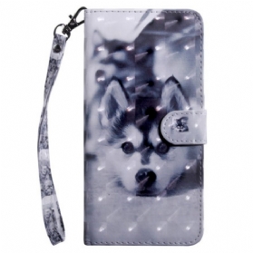 Flip Case Für Samsung Galaxy S23 5G Mit Kordel Thong Husky