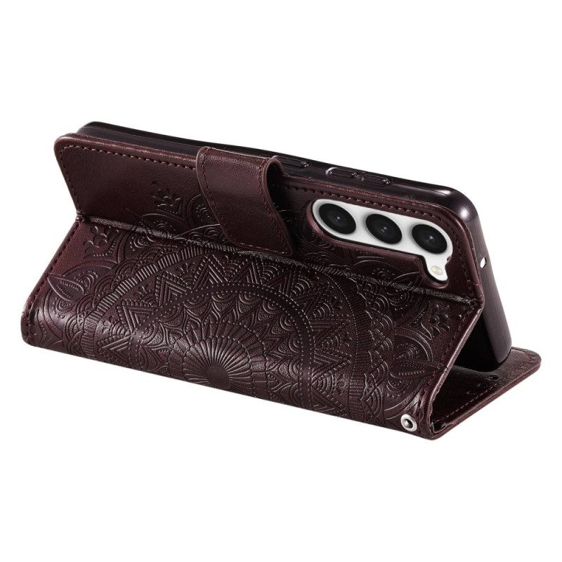 Flip Case Für Samsung Galaxy S23 5G Sonnenmandala