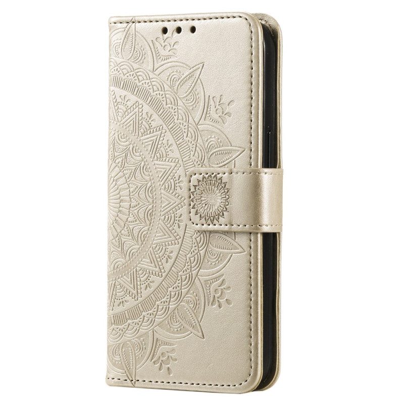 Flip Case Für Samsung Galaxy S23 5G Sonnenmandala