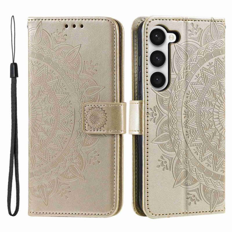 Flip Case Für Samsung Galaxy S23 5G Sonnenmandala