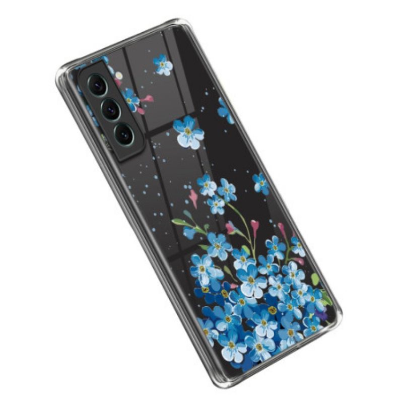 Handyhülle Für Samsung Galaxy S23 5G Blaue Blumen