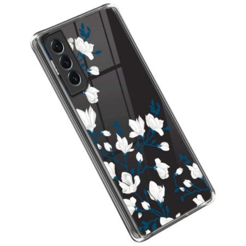 Hülle Für Samsung Galaxy S23 5G Nahtlose Weiße Blumen