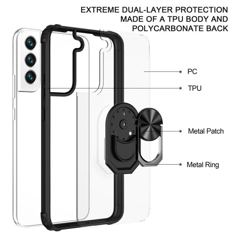 Hülle Für Samsung Galaxy S23 5G Transparent Mit Ringunterstützung