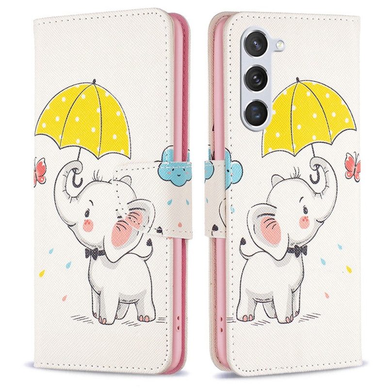 Lederhüllen Für Samsung Galaxy S23 5G Baby Elefant