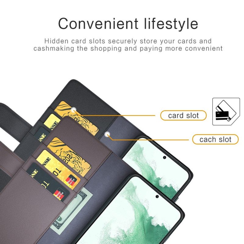 Lederhüllen Für Samsung Galaxy S23 5G Echtes Leder