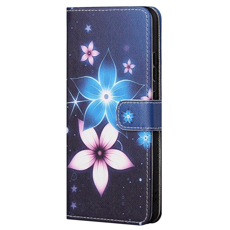 Lederhüllen Für Samsung Galaxy S23 5G Mondblumen