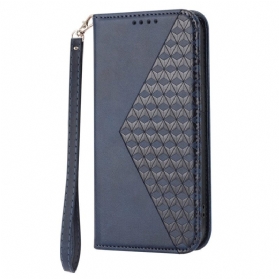 Schutzhülle Für Samsung Galaxy S23 5G Mit Kordel Flip Case Riemchen Mit 3d-muster