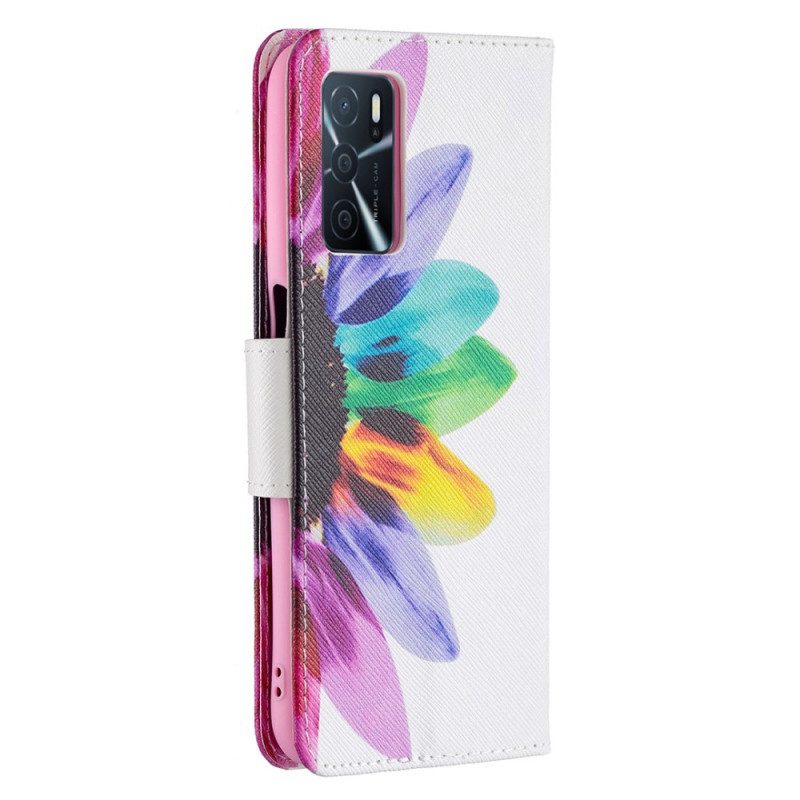 Flip Case Für Oppo A16 / A16s Aquarellblume