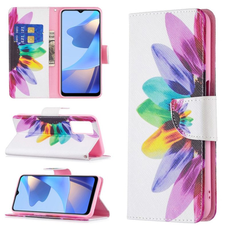 Flip Case Für Oppo A16 / A16s Aquarellblume