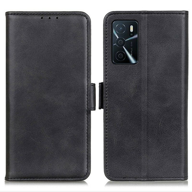 Flip Case Für Oppo A16 / A16s Flip Case Doppelte Klappe