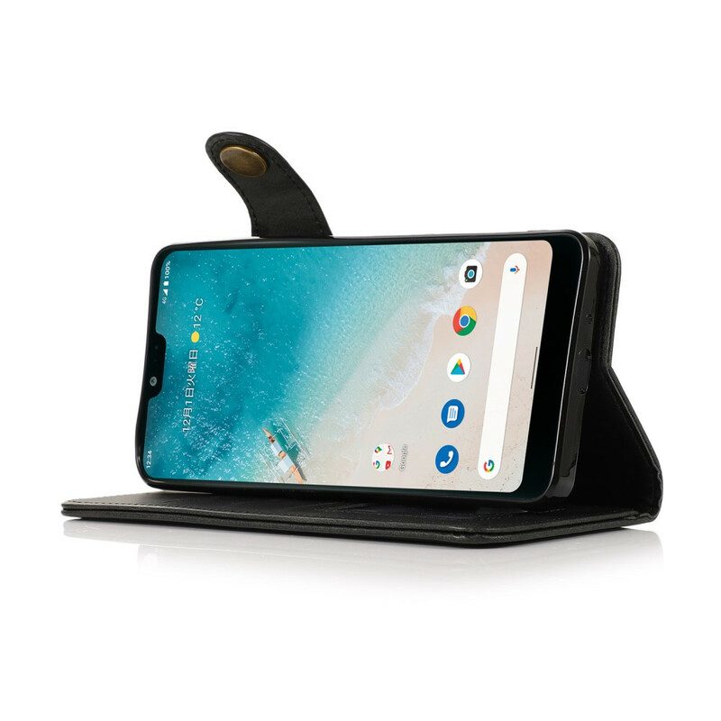 Flip Case Für Oppo A16 / A16s Kunstlederknopf Khazneh