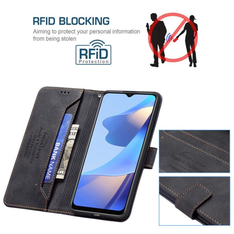 Flip Case Für Oppo A16 / A16s Rfid-binfen-farbe