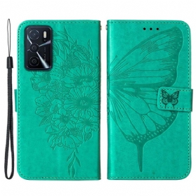 Flip Case Für Oppo A16 / A16s Schmetterlingsdesign