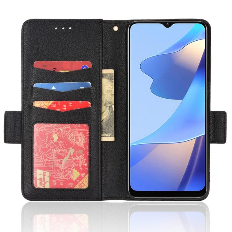 Lederhüllen Für Oppo A16 / A16s Flip Case Klappe Double Litchi Neue Farben