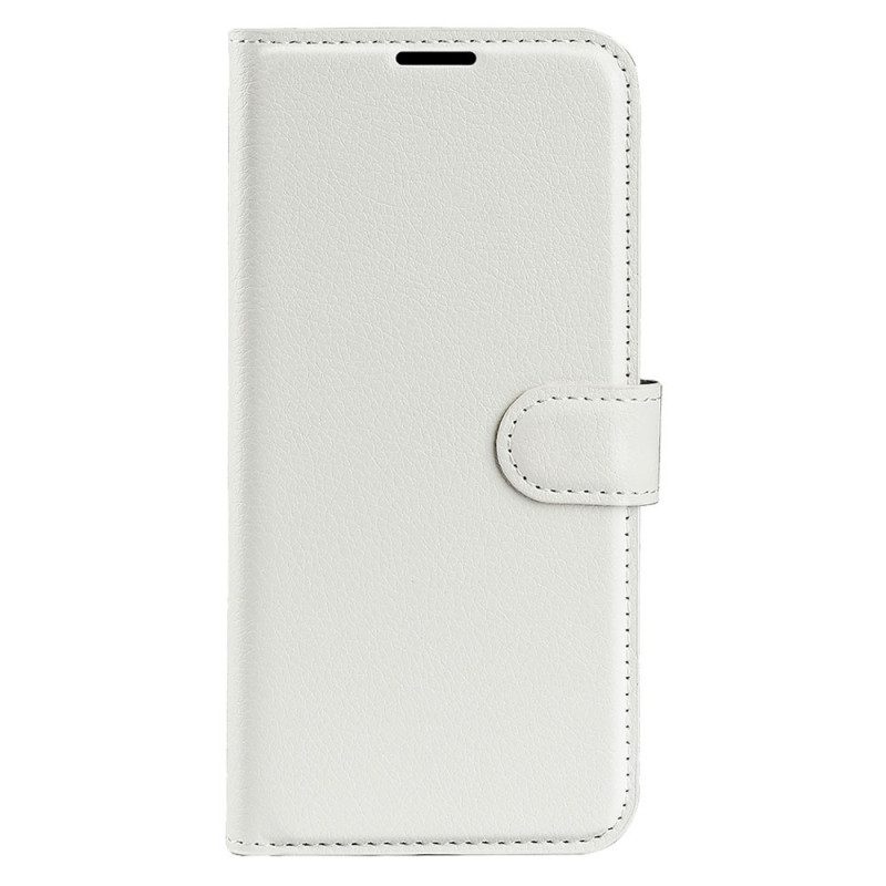 Flip Case Für Samsung Galaxy S23 Ultra 5G Klassischer Litschi-ledereffekt