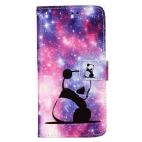 Flip Case Für Samsung Galaxy S23 Ultra 5G Panda-galaxie