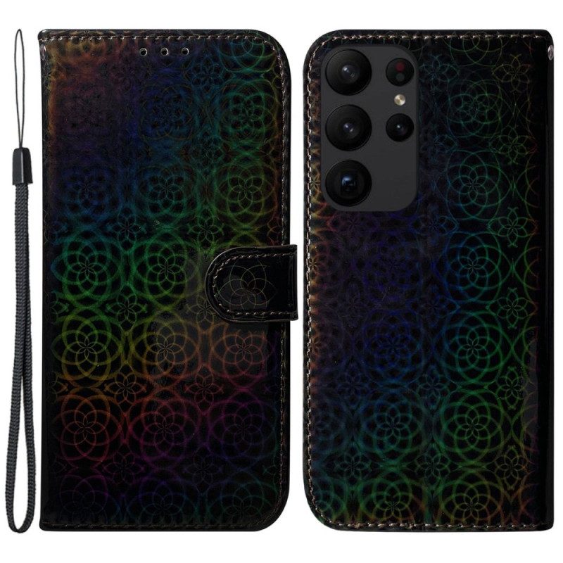 Lederhüllen Für Samsung Galaxy S23 Ultra 5G Disco-stil