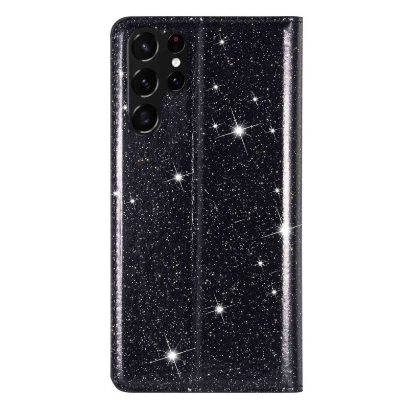 Schutzhülle Für Samsung Galaxy S23 Ultra 5G Flip Case Pailletten-stil