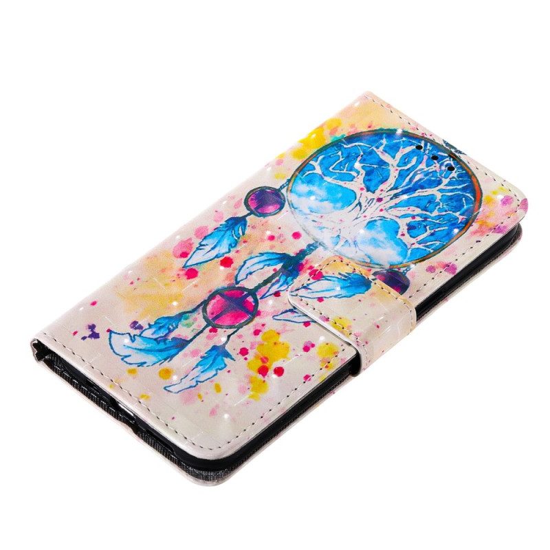 Flip Case Für iPhone 14 Pro Max Aquarell-traumfänger