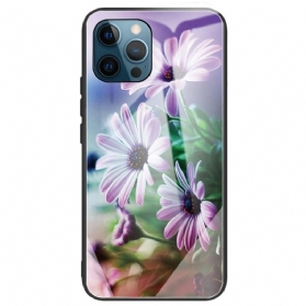 Handyhülle Für iPhone 14 Pro Max Blumen Aus Gehärtetem Glas