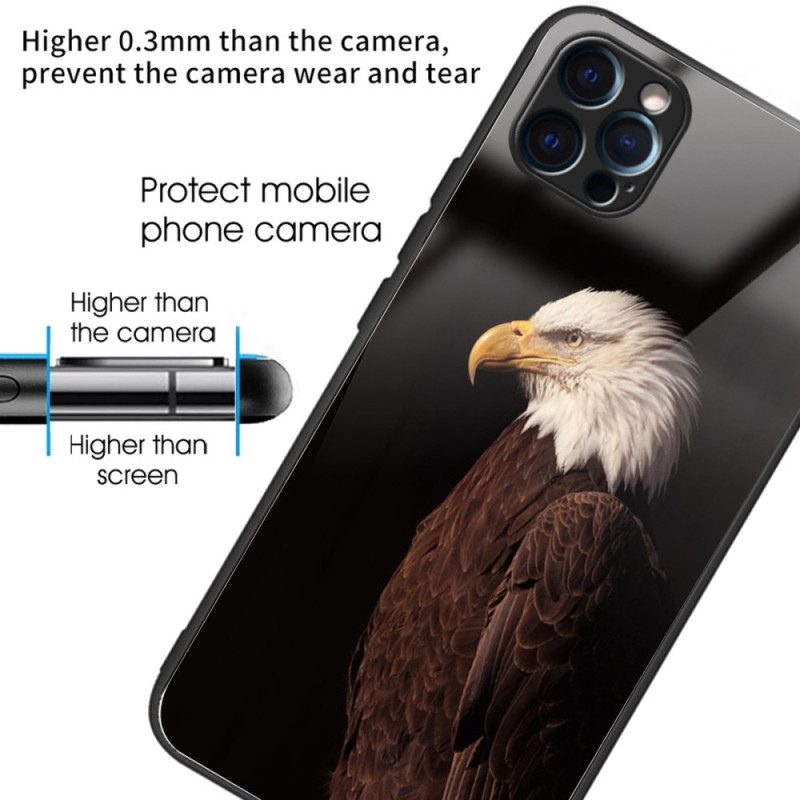 Handyhülle Für iPhone 14 Pro Max Eagle Gehärtetes Glas