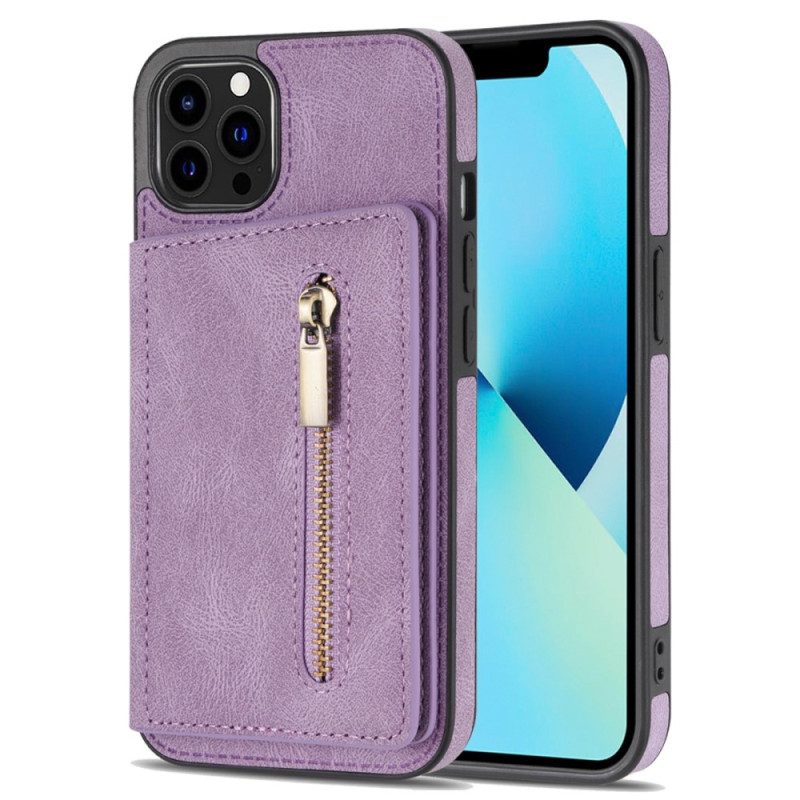 Handyhülle Für iPhone 14 Pro Max Geldbörse Hands-free Support Wallet