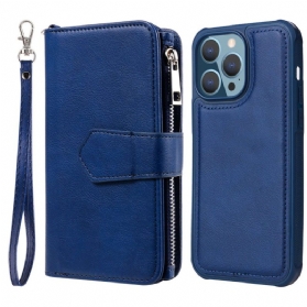 Hülle Flip Case Für iPhone 14 Pro Max Brieftasche Brieftasche Mit Abnehmbarem