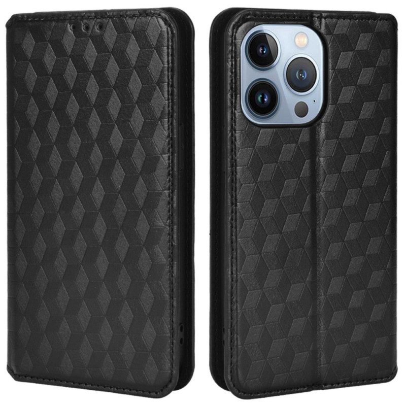 Schutzhülle Für iPhone 14 Pro Max Flip Case 3d-textur