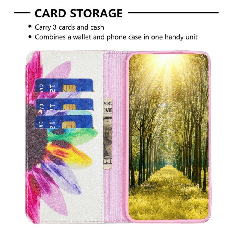 Schutzhülle Für iPhone 14 Pro Max Flip Case Aquarellblume