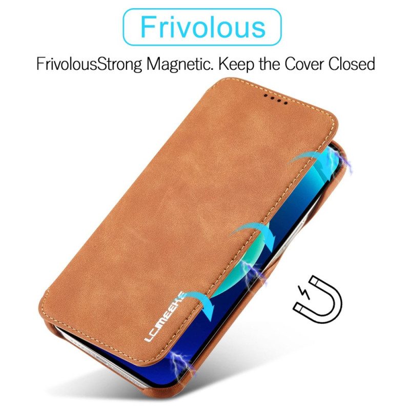 Schutzhülle Für iPhone 14 Pro Max Flip Case Lc.imeeke Ledereffekt